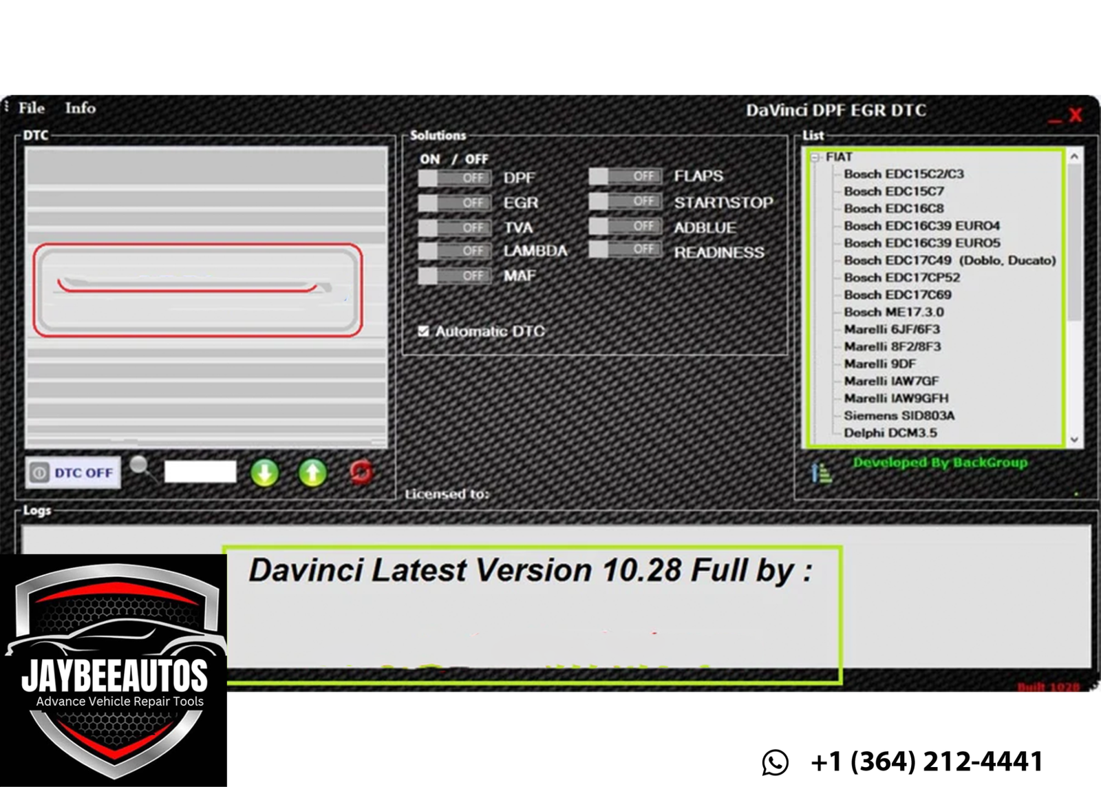 DaVinci Latest Version 10.28 – Advanced Automotive EGR, DPF, DTC ...