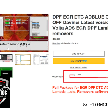 DPF EGR DTC ADBLUE ON-OFF | Davinci Latest Version + Volta + ADS + EGR + DPF + Lambda Removers
