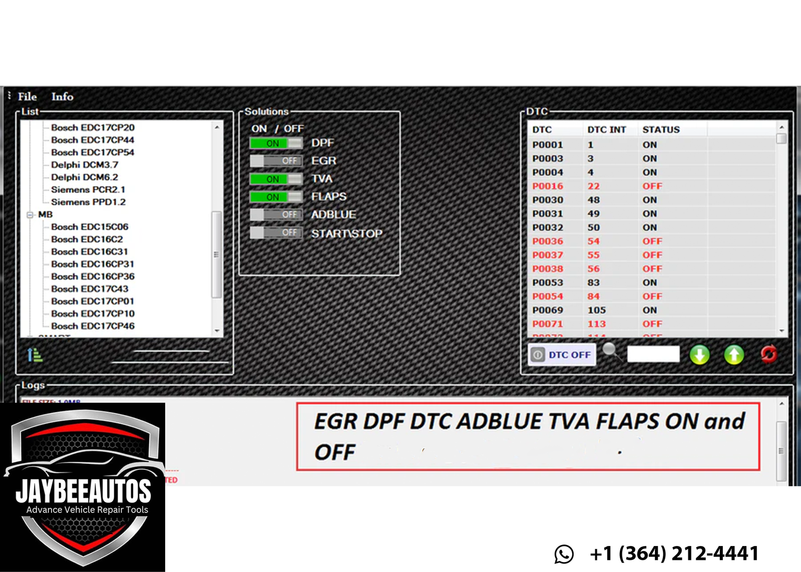 DPF EGR DTC ADBLUE ON-OFF | Davinci Latest Version + Volta + ADS + EGR + DPF + Lambda Removers - Image 4
