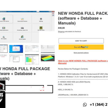 Honda HDS 3.105.036 + i-HDS 1.009.001 Software – Full Diagnostic Package