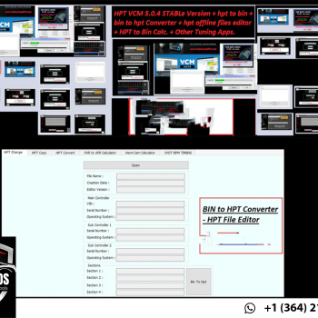HPtuners (5.0.4 Stable Version) + BIN/HPT Converter + Professional Tuning Apps Package