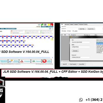 JLR SDD Software V164.00.002 / V164.00.001 Full + SDD Seed Key Calculator + CFF Editor