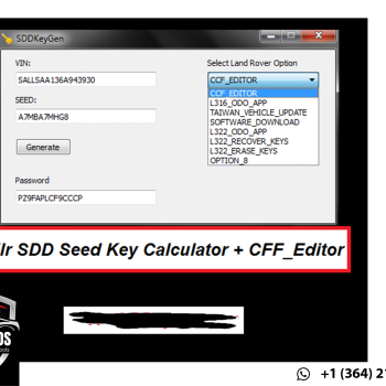 JLR SDD Software V164.00.002 / V164.00.001 Full + SDD Seed Key Calculator + CFF Editor