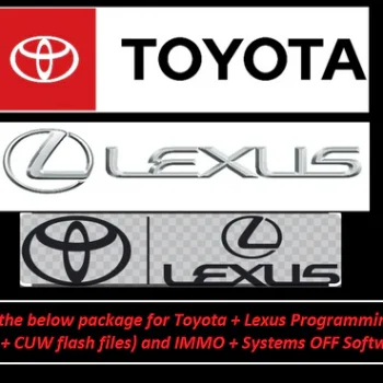Toyota + Lexus Stock Files (BIN & CUW) + Systems Editors Software Suite