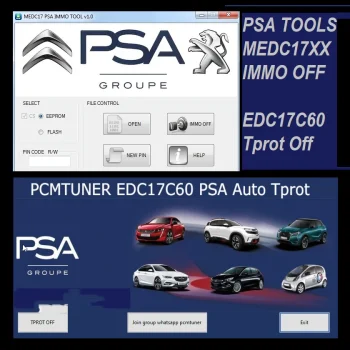 SOFTWARE PSA IMMO OFF MED17. XX EDC17. XX + More