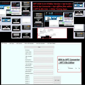 HPtuners (5.0.4)+BIN to HPT Converter and hpt Files Editor+Other Tuning Apps