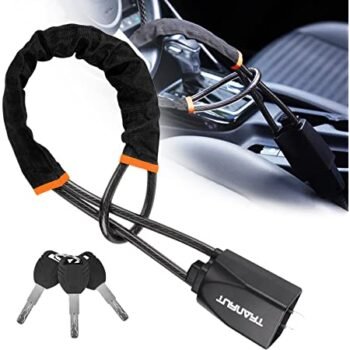 UNIVERSAL ANTI-THEFT STEERING TO SEAT BELT LOCK