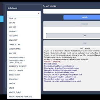 ProjectX 5.0 LATEST VERSION | DTC, DPF, EGR, ADBLUE, IMMO OFF …