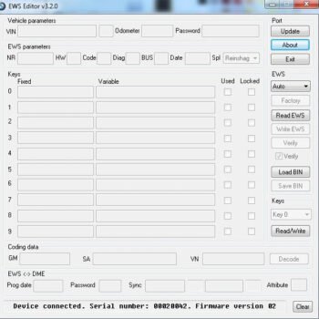BTT EWS Deleter + Other BMW IMMO OFF + ECU DDE + DME EWS + CAS Editor Tools