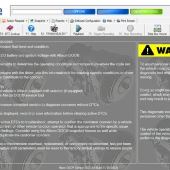 Allison DOC Diagnostic Software Lifetime Activation