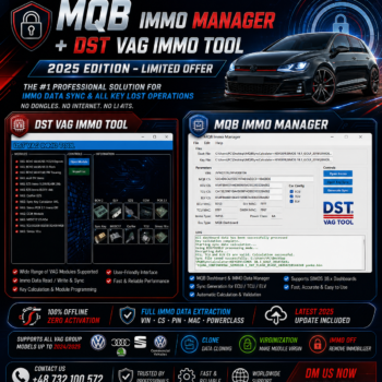MQB IMMO MANAGER + DST VAG IMMO TOOL 🗓️ 2025 Edition — Limited Offer